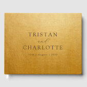 Personalisiertes Elegantes Chic Gold Gästebuch (Vorderseite)