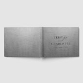 Personalisiertes Elegantes Chic Silver Gästebuch (Voll)