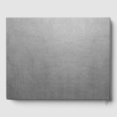 Personalisiertes Elegantes Chic Silver Gästebuch (Rückseite)