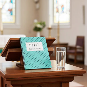 Personalisiertes elegantes Cross Motif Sermon Note Notizblock
