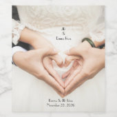 Personalisiertes elegantes Datum Hochzeitsweinetik Weinetikett (Einzelnes Label)