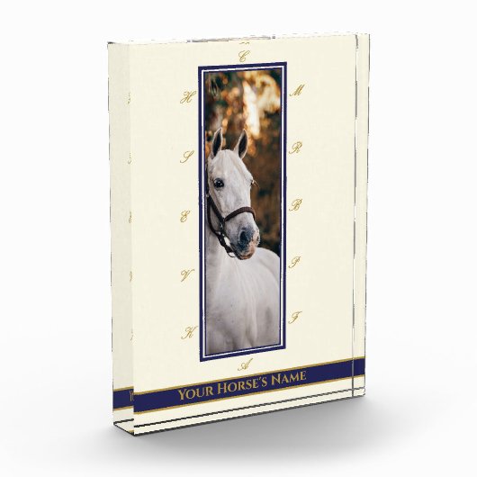 Personalisiertes Elegantes Dressage Arena Foto (Links)