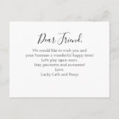 Personalisiertes elegantes, einfaches Vintages Fot Postkarte (Rückseite)