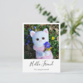 Personalisiertes elegantes, einfaches Vintages Fot Postkarte (Stehend Vorderseite)