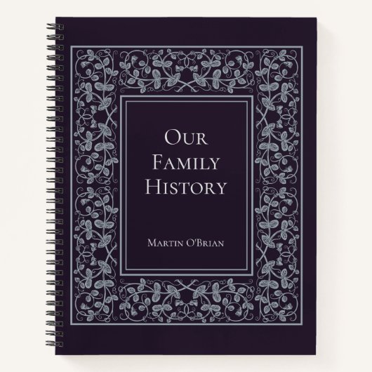 Personalisiertes elegantes Familiengeschichtsproto Notizblock (Vorderseite)