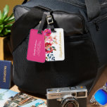Personalisiertes Elegantes Floral Gepäckanhänger<br><div class="desc">Elegantes Reisegepäck mit klassischem weißem Hintergrund,  hübschem Blumendisplay in Aquarellfarben und einer stilvollen Textvorlage,  die leicht zu personalisieren ist.</div>