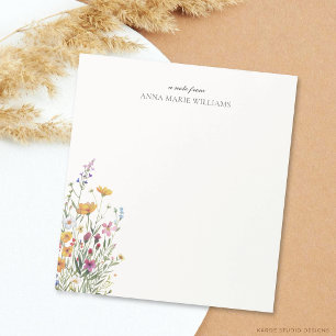 Personalisiertes Elegantes Florales Chic Notizbuch Notizblock