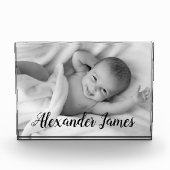 Personalisiertes Elegantes Foto für Babyname (Vorderseite)