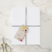 Personalisiertes Elegantes Frühlingsblumen-Geschen Geschenkanhänger (Mit Garn)