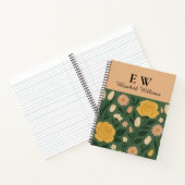 Personalisiertes elegantes Gelb-Rose-BlumenNoteboo Notizblock (Innenseite)