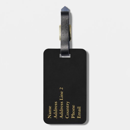 Personalisiertes elegantes gepäckanhänger (Rückseite vertikal)