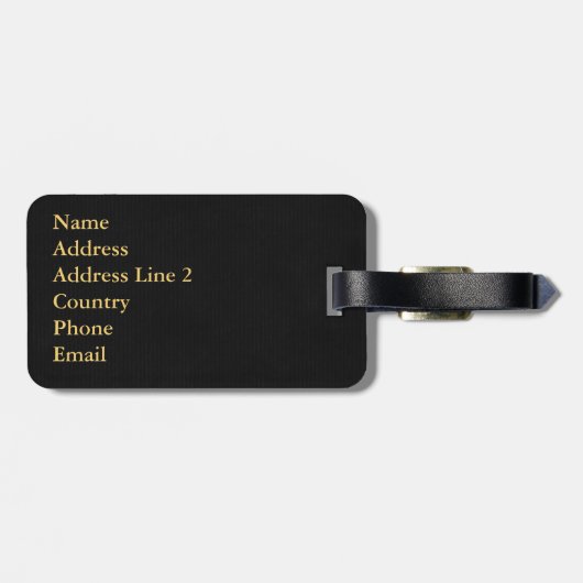 Personalisiertes elegantes gepäckanhänger (Rückseite horizontal)