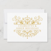 Personalisiertes elegantes Gold Couple Mitteilungskarte (Vorderseite)