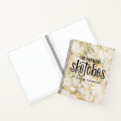 Personalisiertes elegantes Gold-Marmor-Sketchbook Notizblock (Innenseite)