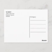 Personalisiertes Elegantes Gold Postkarte (Rückseite)