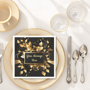 Personalisiertes Elegantes Gold Serviette