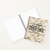 Personalisiertes elegantes Gold White Girly Sketch Notizblock (Innenseite)