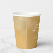 Personalisiertes elegantes Golden 50-jähriges Part Pappbecher (Rechts)