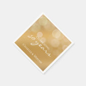 Personalisiertes elegantes Golden 50-jähriges Part Serviette (Ecke)