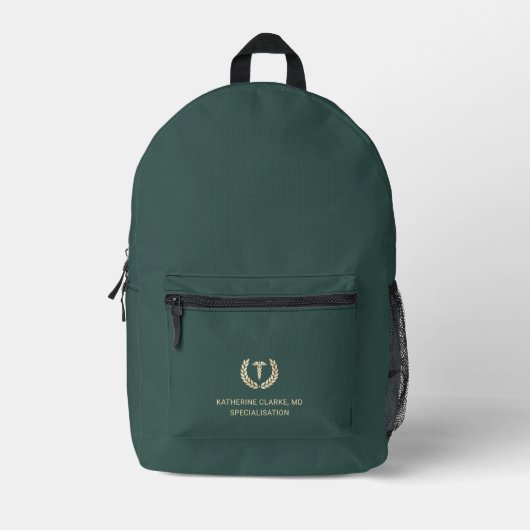 Personalisiertes elegantes Goldfoil-Symbol Bedruckter Rucksack (Vorderseite)