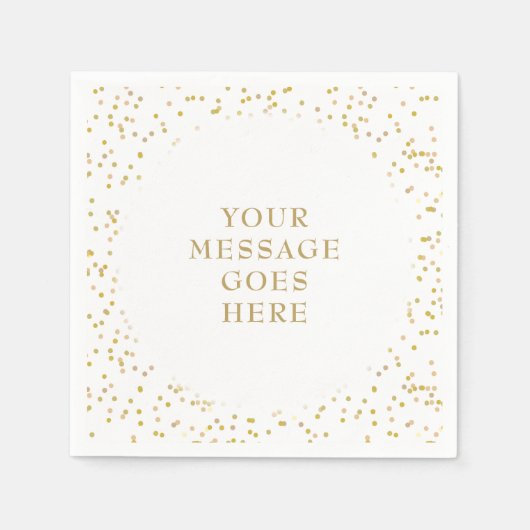 Personalisiertes Elegantes Goldstaub Serviette (Vorderseite)