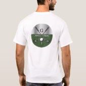 Personalisiertes elegantes Golf Monogram Logo T-Shirt (Rückseite)