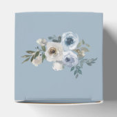Personalisiertes Elegantes Graues blaues Blumenmus Geschenkschachtel (Oben)