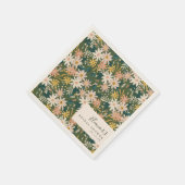 Personalisiertes elegantes grünes Brautparty Serviette (Ecke)