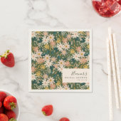 Personalisiertes elegantes grünes Brautparty Serviette (Beispiel)