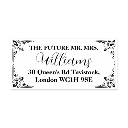 Personalisiertes Elegantes Hochzeitsgeschenk Verlo Gummistempel (Prägung)