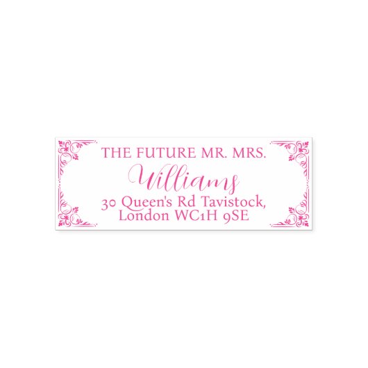 Personalisiertes Elegantes Hochzeitsgeschenk Verlo Permastempel (Design)