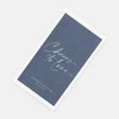 Personalisiertes elegantes Hochzeitspapierhandtuch Serviette (Ecke)