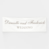 Personalisiertes elegantes Hochzeitszeichen Banner (Horizontal)