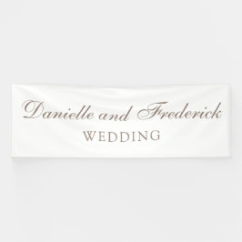Personalisiertes elegantes Hochzeitszeichen Banner