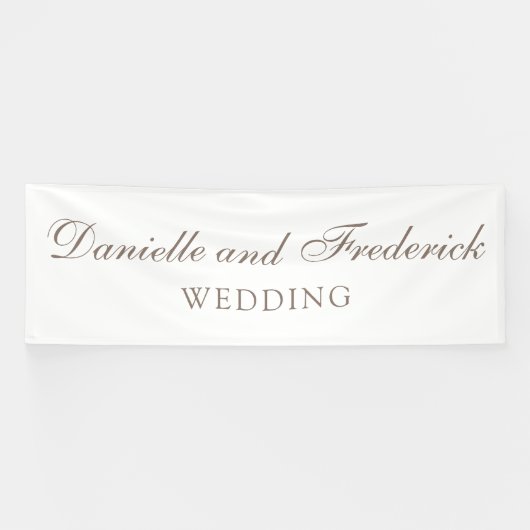 Personalisiertes elegantes Hochzeitszeichen Banner (Horizontal)