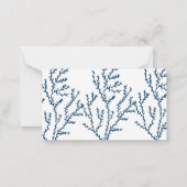 Personalisiertes, elegantes Indigomuster Mitteilungskarte (Rückseite)