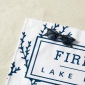 Personalisiertes, elegantes Indigomuster Strandtuch (Beispiel)