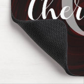 Personalisiertes Elegantes Initial-Strudel-Muster Mousepad (Ecke)
