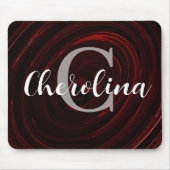 Personalisiertes Elegantes Initial-Strudel-Muster Mousepad (Vorne)