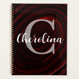 Personalisiertes elegantes Initial-Strudel-Muster Planer