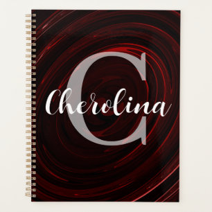 Personalisiertes elegantes Initial-Strudel-Muster Planer