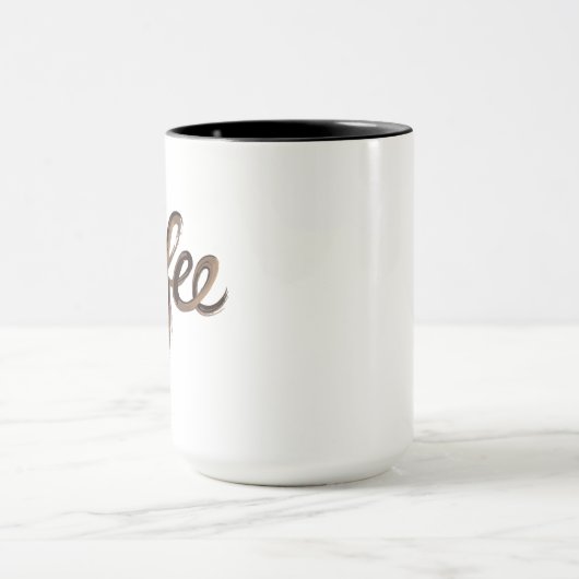 Personalisiertes elegantes Kaffeemongramm Tasse (Zentrum)