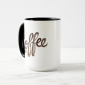 Personalisiertes elegantes Kaffeemongramm Tasse (Vorderseite Links)