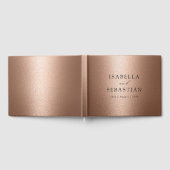 Personalisiertes, elegantes Kupfer Gästebuch (Voll)