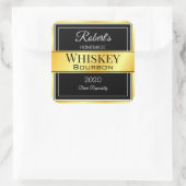 Personalisiertes elegantes Label Quadratischer Aufkleber (Tasche)