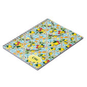 Personalisiertes elegantes Lemon Monogramm Notizblock (Linke Seite)