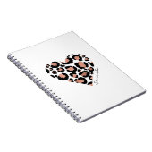 Personalisiertes elegantes Leopard-Musterherz Notizblock (Rechte Seite)
