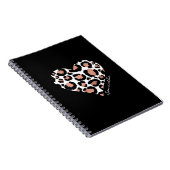Personalisiertes elegantes Leopard-Musterherz Notizblock (Rechte Seite)