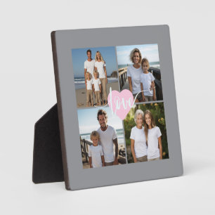 Personalisiertes elegantes Liebe Familie 4 Foto Fotoplatte