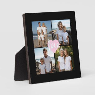 Personalisiertes elegantes Liebe Familie 4 Foto Fotoplatte